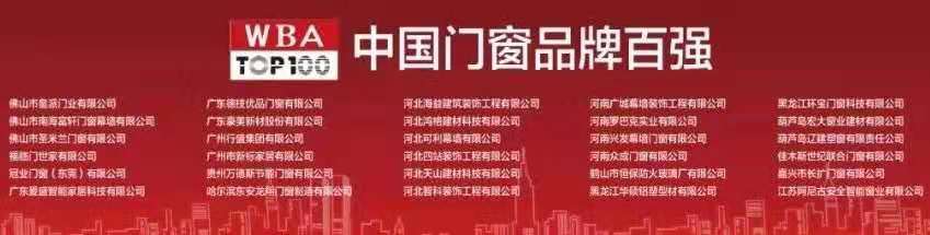 祝贺富轩门窗膺获荣获2019年度中国门窗品牌百强